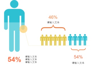 人形商务数据统计图模板