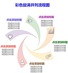 彩色旋涡并列流程图